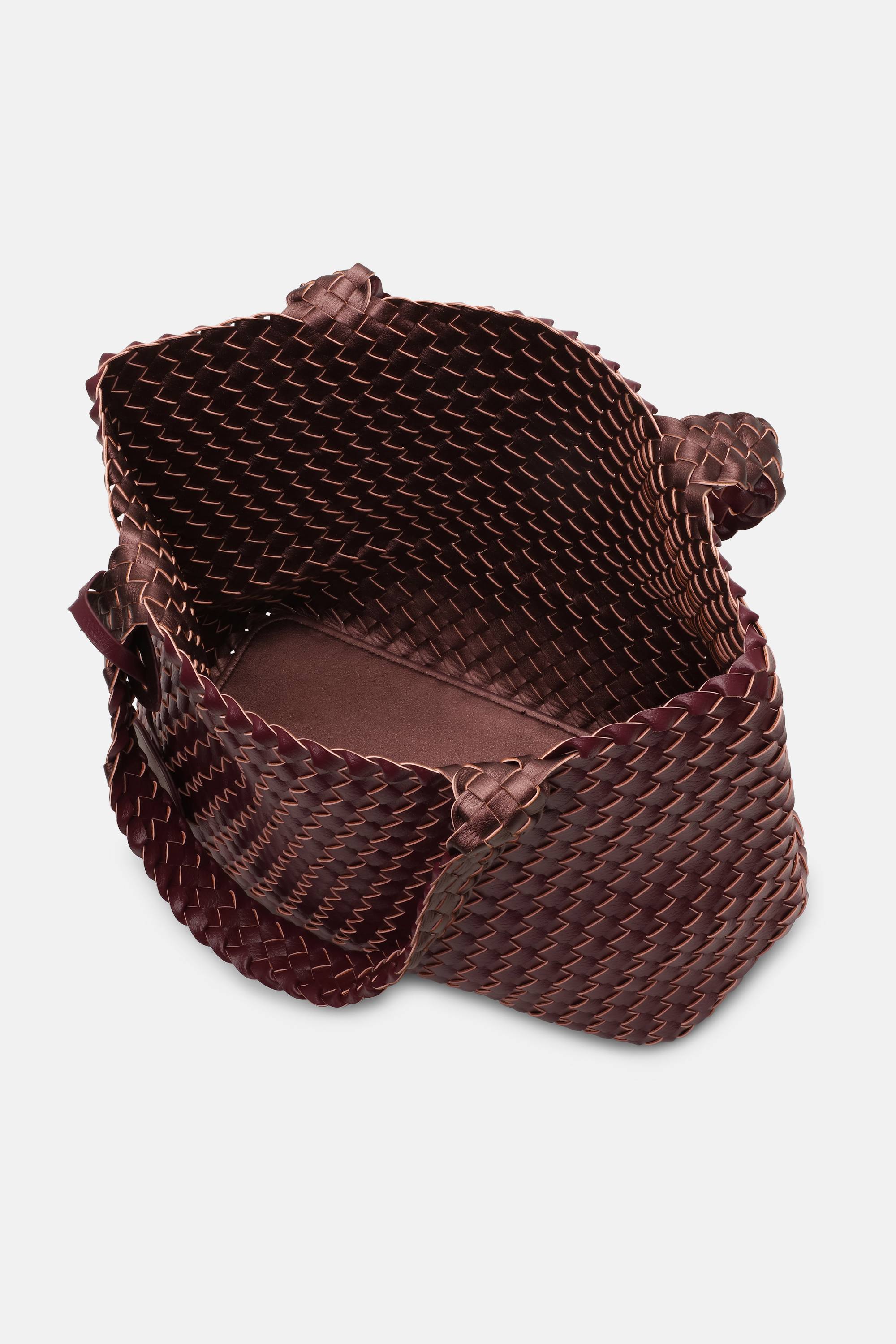 Tote Bag Flettet - Maroon Banner Ebony